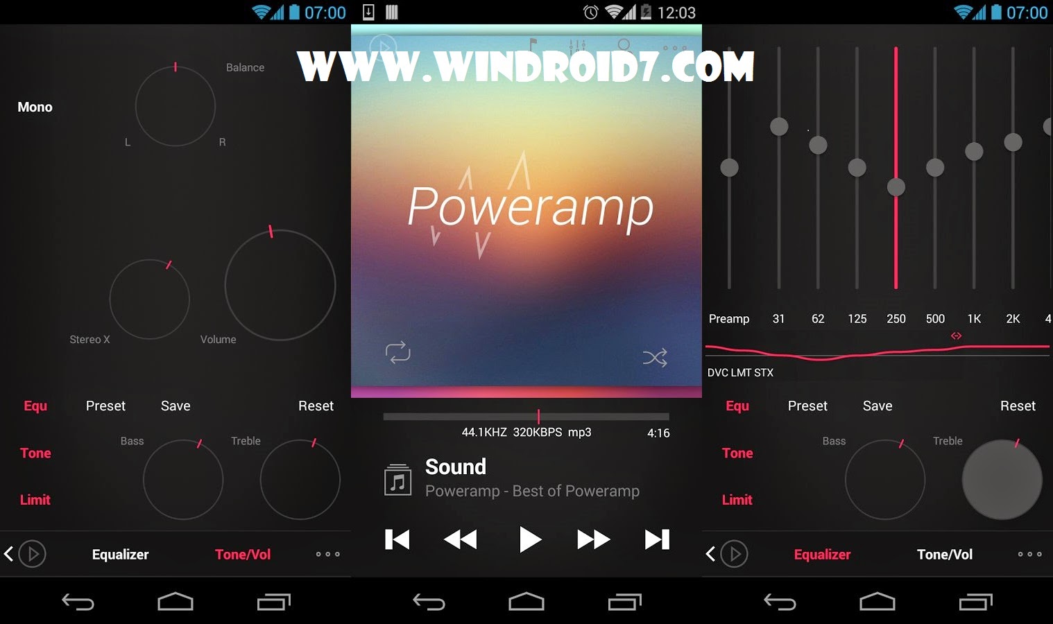 Poweramp iOS 7 Dark Skin 2in1 v1.0.3 Apk Salas Android