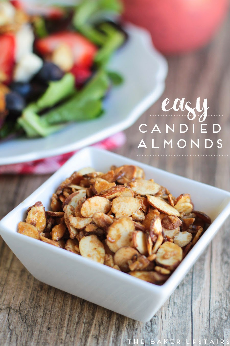 Berry chicken salad and easy candied almonds - so fresh, healthy, and delicious!