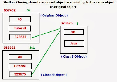 Shallow Cloning in java ~ Java Tutorial