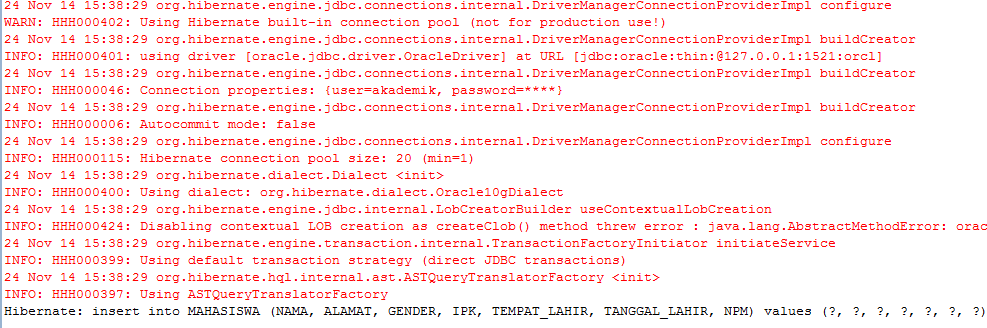 Contoh Program Integrasi Hibernate ORM + Oracle 11g Menggunakan XML ...