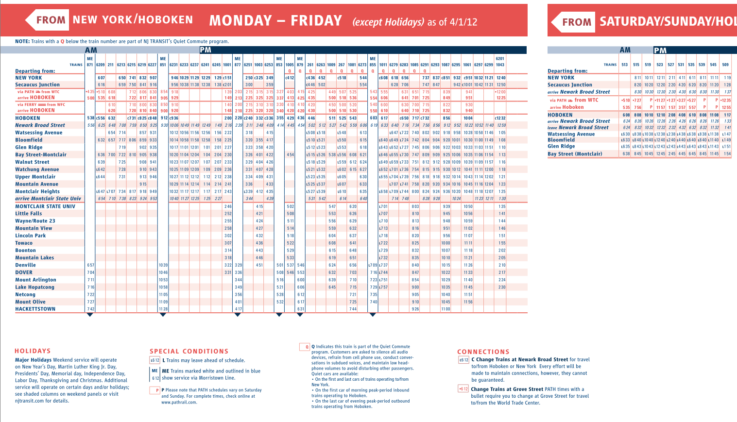 New Jersey Transit Bus Schedule Times