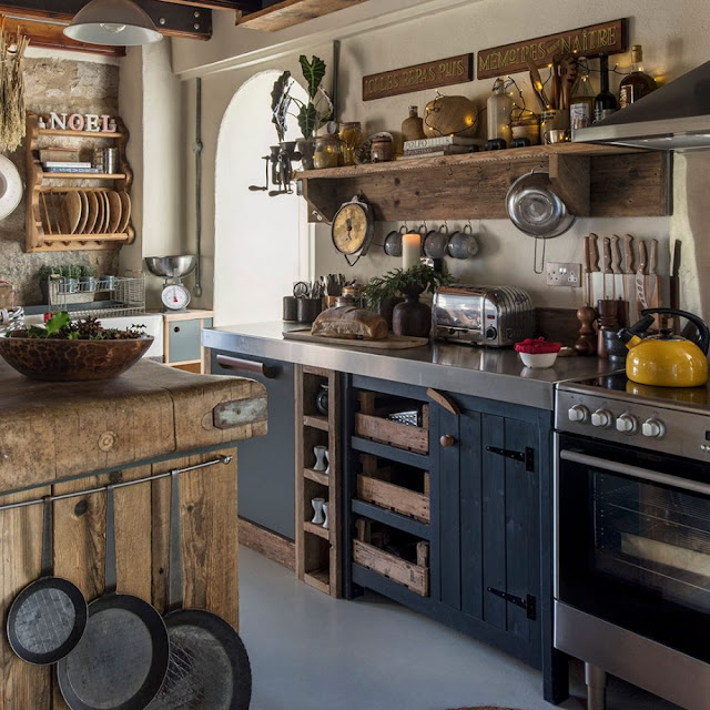 House in Cornwall, decorated in an authentic rustic style