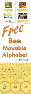 FREE Bee Movable Alphabet + Spelling Cards