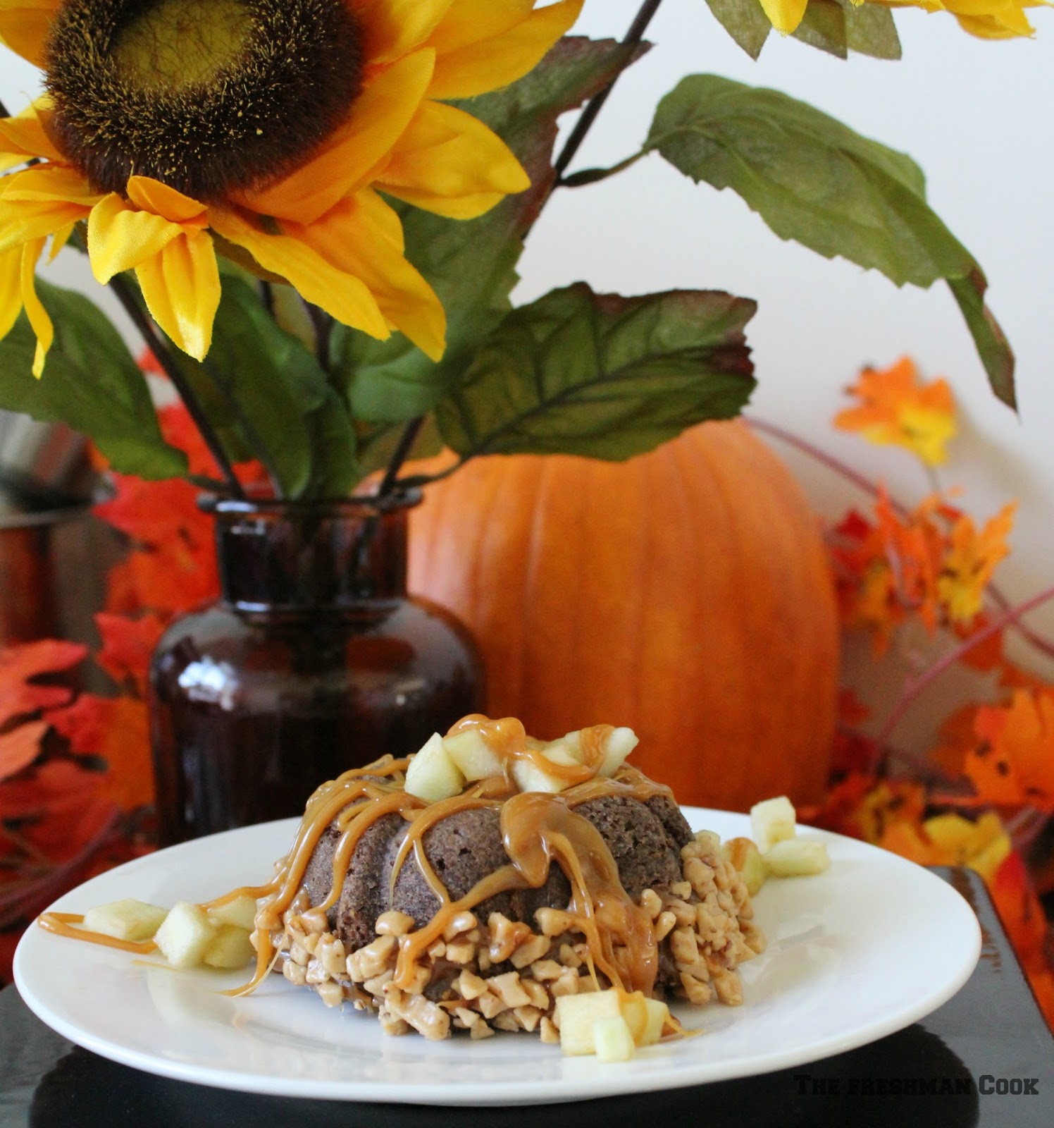 The Freshman Cook Chocolate Caramel Apple Bundt Cake / BundtBakers