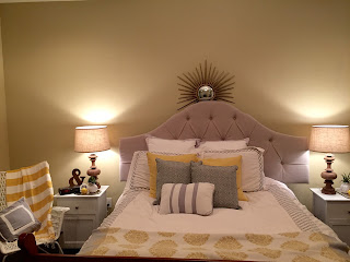 Master bedroom remodel from www.jengallacher.com. #masterbedroom #bedroommakeover #bedroomremodel #yellowbedroom
