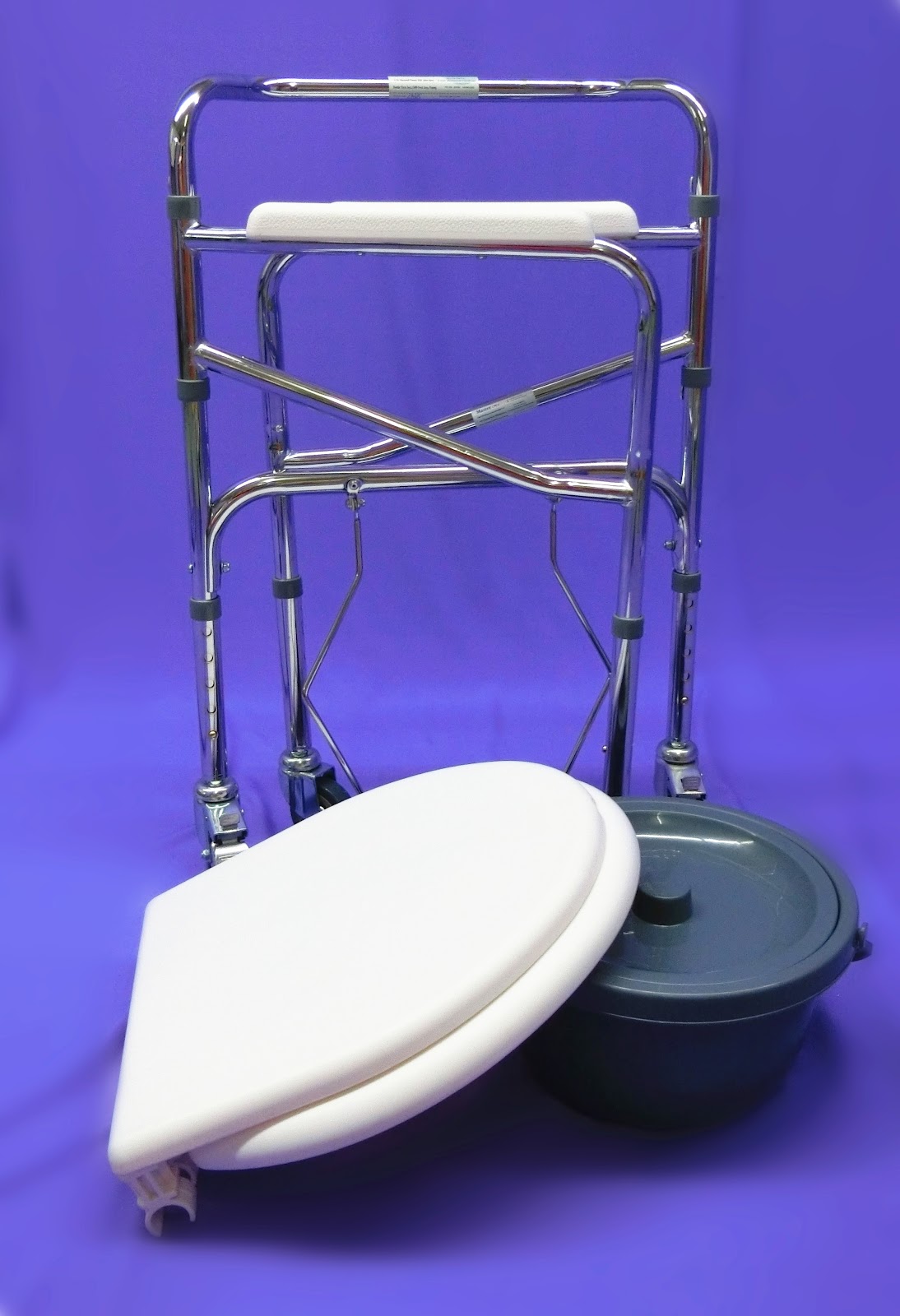 Adjustable Folding Commode Chair with Castor Malaysia Penang Kerusi