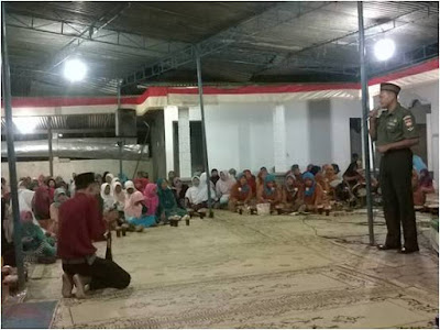 BABINSA NEWUNG HADIRI PENGAJIAN  DALAM RANGKA HAFLAH AKHIRUSSANAH MADRASAH DINIYAH ASWAJA AL-HUDA
