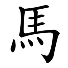 bộ thủ mã trong kanji