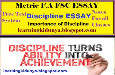 discipline essay by learning ki dunya