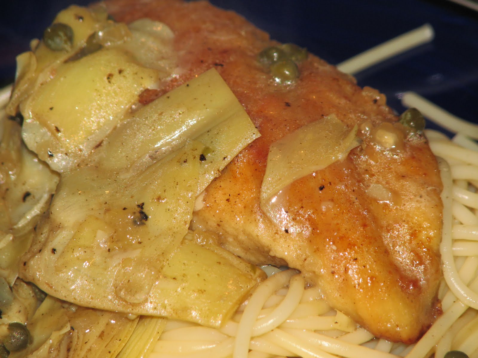 The Orange Skillet Chicken Breast with Capers and Artichoke Hearts