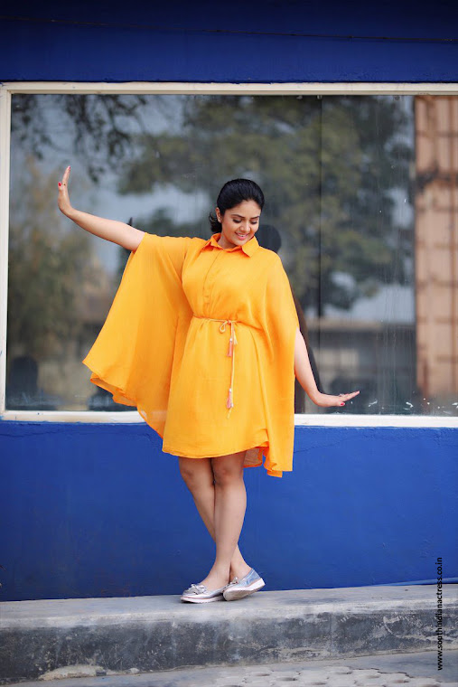 SreeMukhi in yellow photoshoot