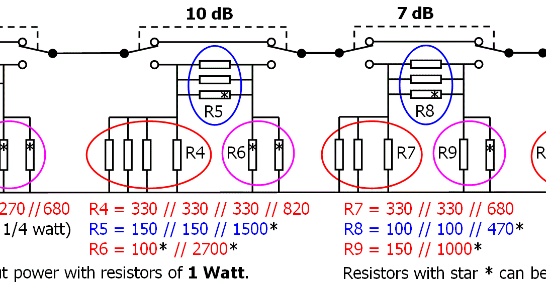 PA1B's QRPp Blog Accurate and fast 5 watt attenuator for QSO's