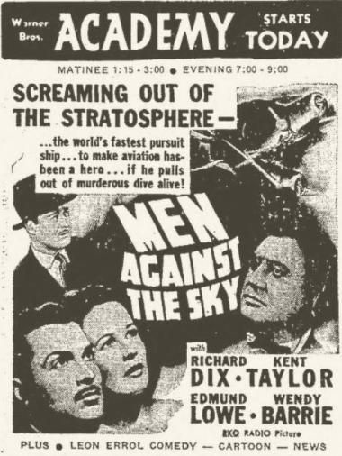 20 September 1940 worldwartwo.filminspector.com Men Against The Sky