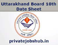 Uttarakhand Board 10th Date Sheet Uttarakhand Board 10th Date Sheet