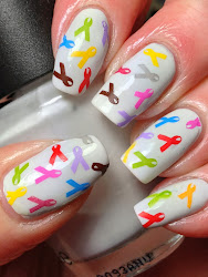 cancer nail nails ribbon canadian cancers