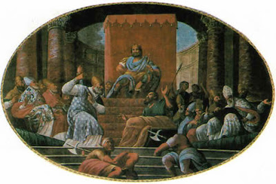 Saint Nicholas punched Arius.