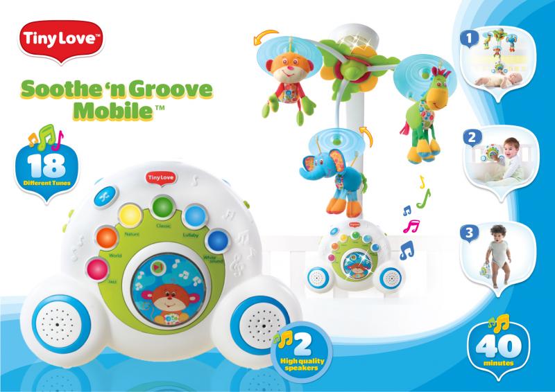 Review and #Giveaway for Tiny Love Soothe 'N Groove Mobile @TinyLove_USA