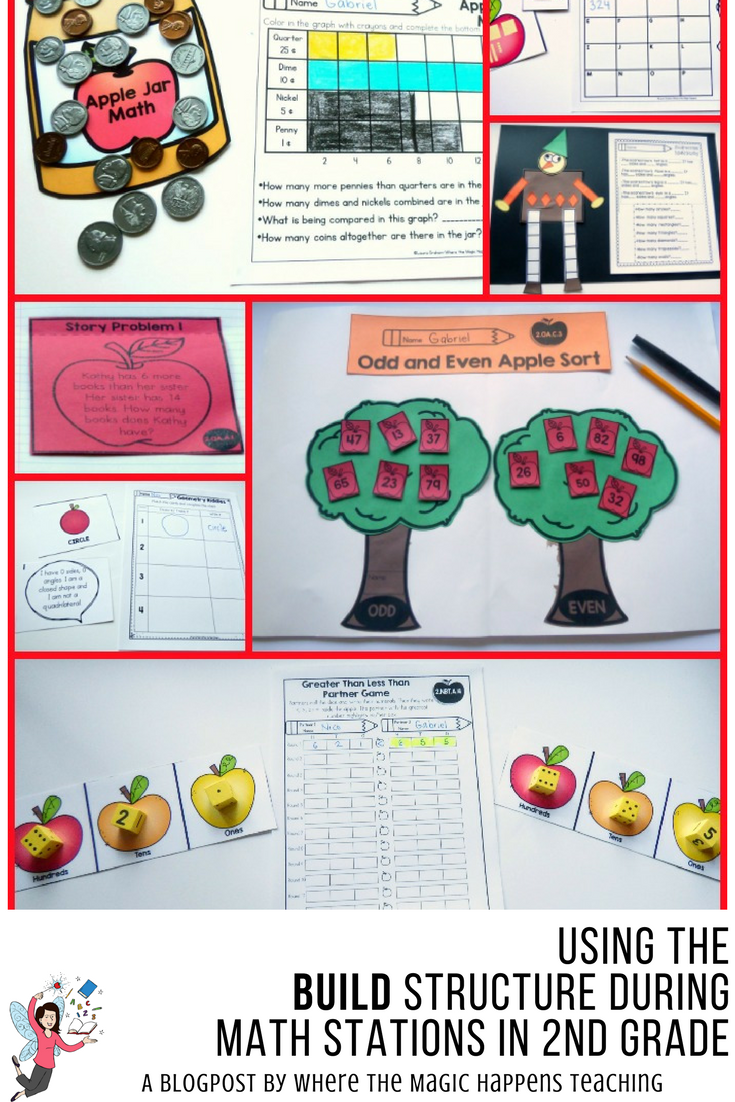 September BUILD Math Centers for 2nd Grade - Where the Magic Happens