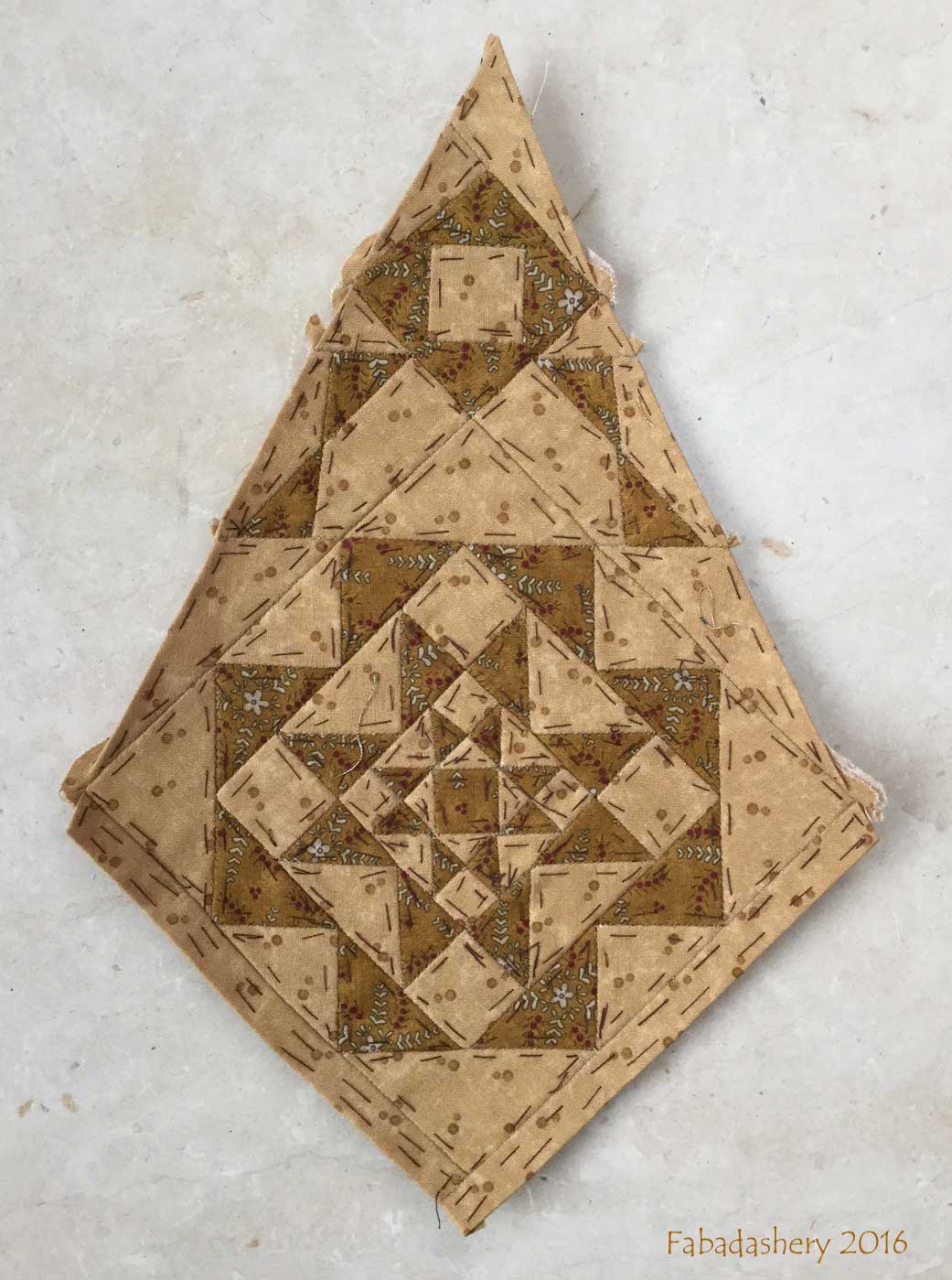 Fabadashery Dear Jane Quilt Corner Block BLC Goshen