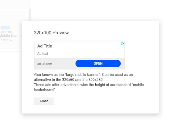 Where Is The Best Location For A 320 X 100 Large Mobile Banner Ad