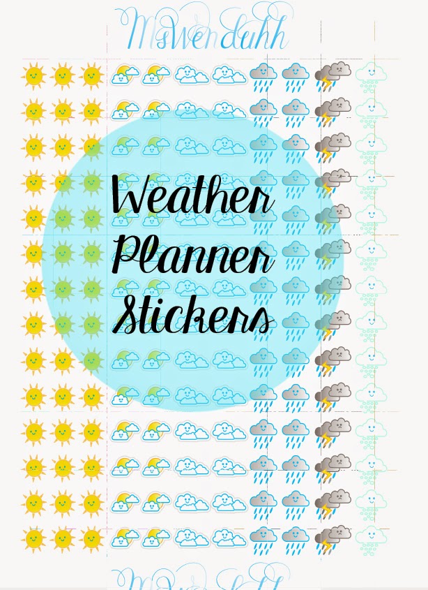 MsWenduhh Planning Printable Weather Planner Stickers