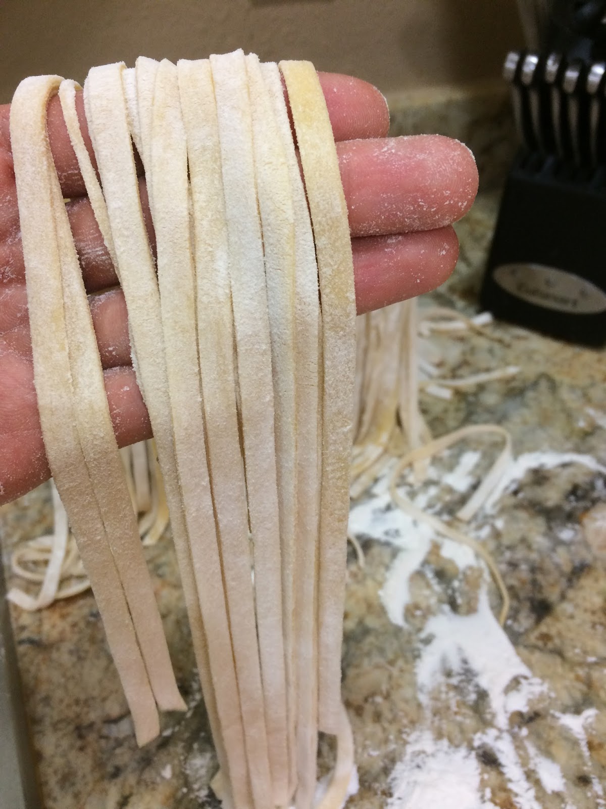 Making Fettuccine Pasta