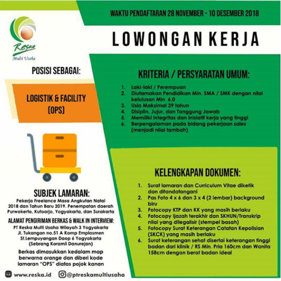 lowongan kerja pt reska multi usaha pendidikan sma lowongan kerja pt reska multi usaha pendidikan sma