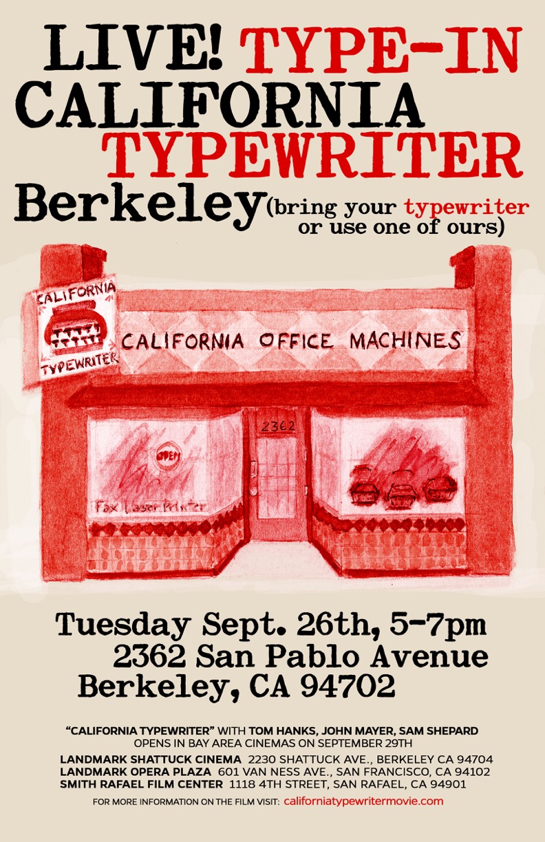 Berkeley, CA type-in on September 26