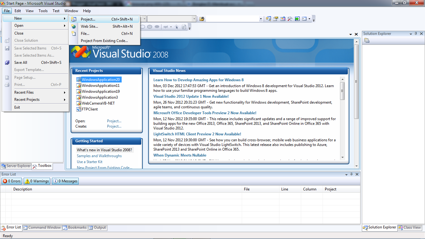 Membuat Browser Dengan VB2008 Membuat Program