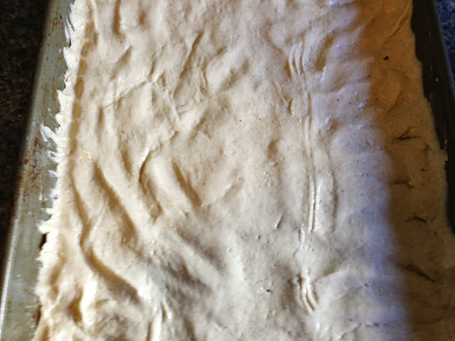 pizza dough - spread out thin