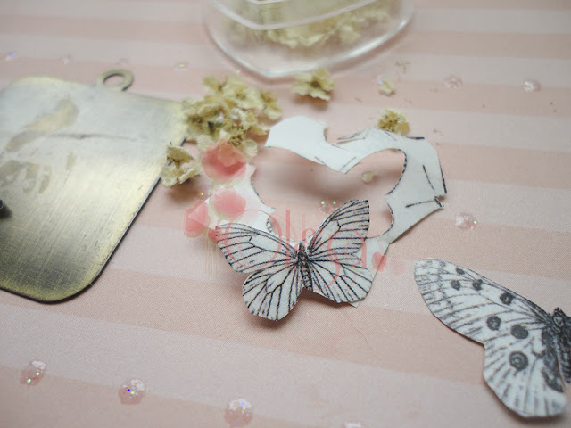 colgante para el dia de la madre flores y mariposas. mother´s day necklace flowers butterflies