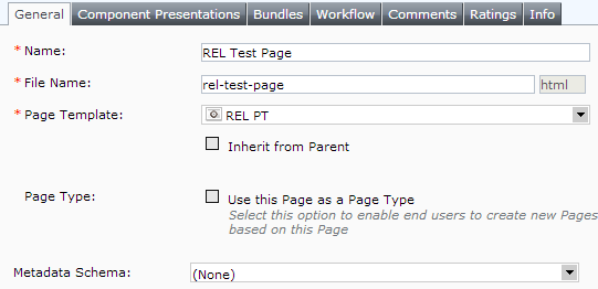 Snapshot of an SDL Tridion Page using the REL Page Template