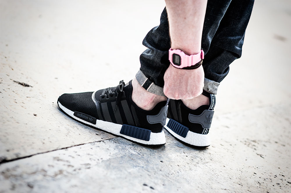 adidas Originals NMD R1 Reflective White and On Feet