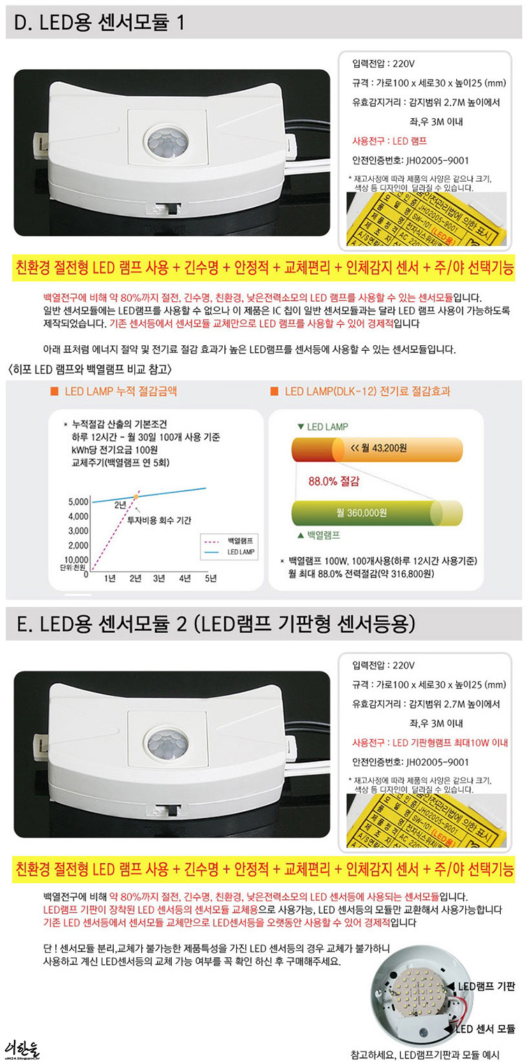 울스: 기판형 LED를 위한 센서모듈 구입하다