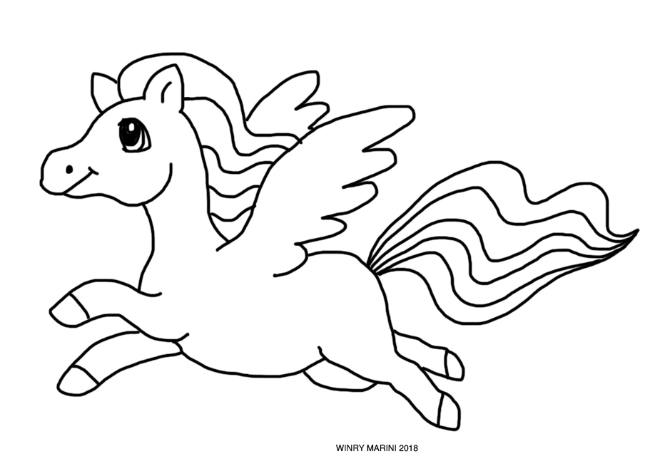 Art and Lore Coloring Page How to Draw + Color A Rainbow Pegasus