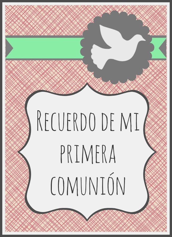 Recordatorio de primera comunión para niña gratis