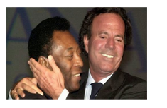 Pelé e Julio Iglesias