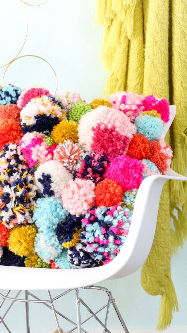 A Kailo Chic Life DIY It A Cozy Pom Pom Pillow