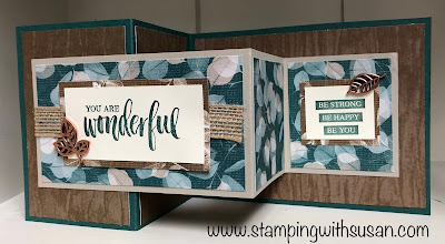 Stampin' Up! Fun Fold, Rooted in Nature, Double Z Fold, www.stampingwithsusan.com 
