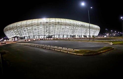 at nite,Akwa Ibom International Stadium aptly nicknamed the Nest of Champions.