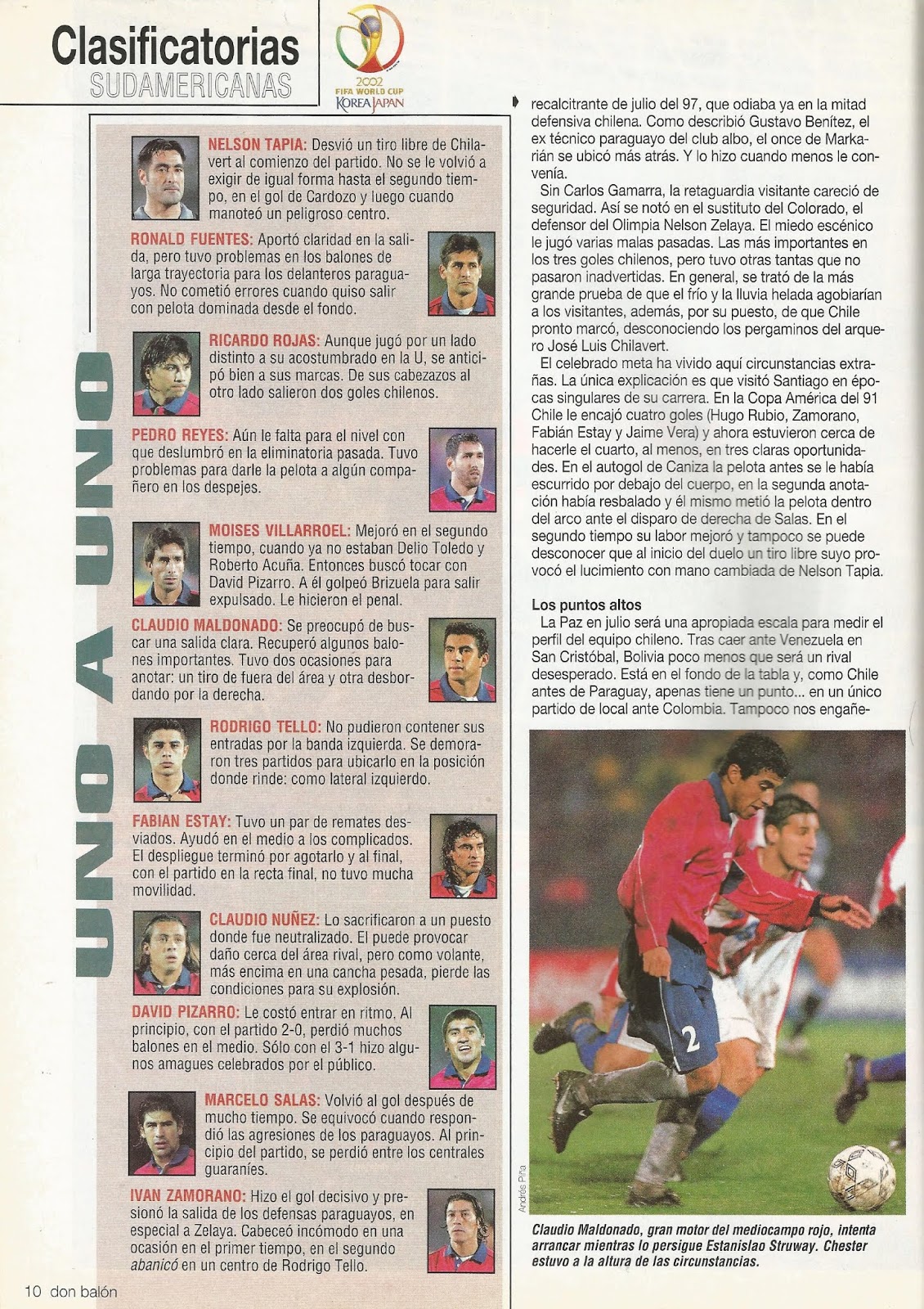 Partidos de la Roja [29/06/2000] ChileParaguay 31
