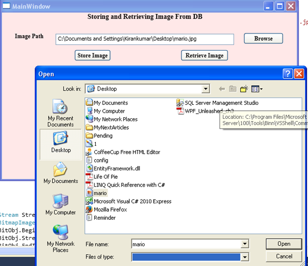 SharePoint Kiny: Storing and Retrieving Image from SQL Server Database ...