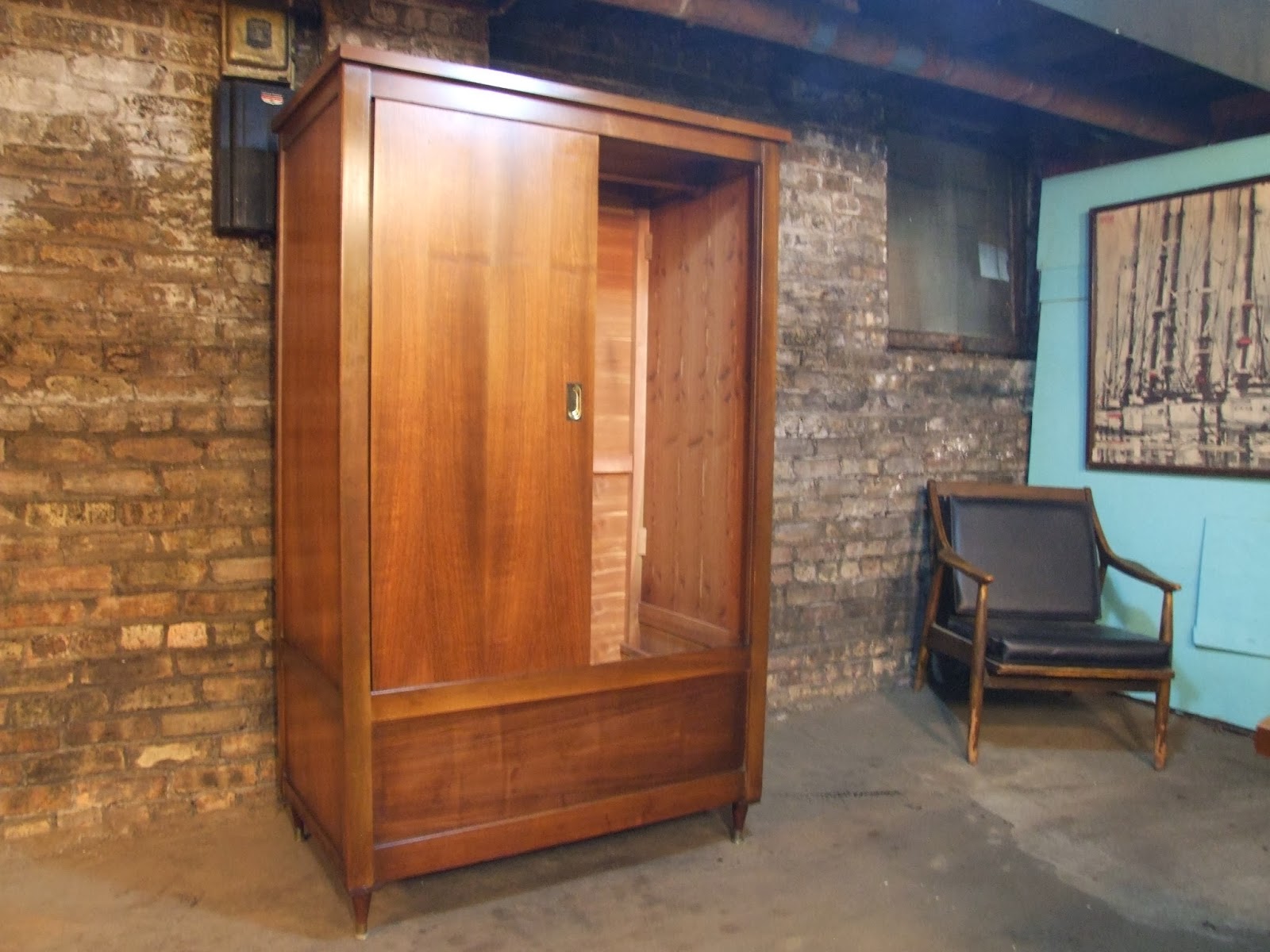 Mid Century Chicago Walnut Wardrobe