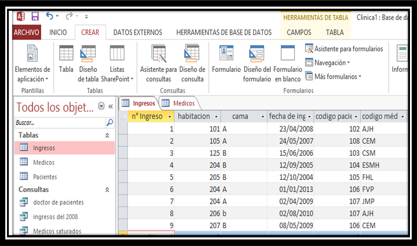 Entorno Informático BASE DE DATOS EN ACCES