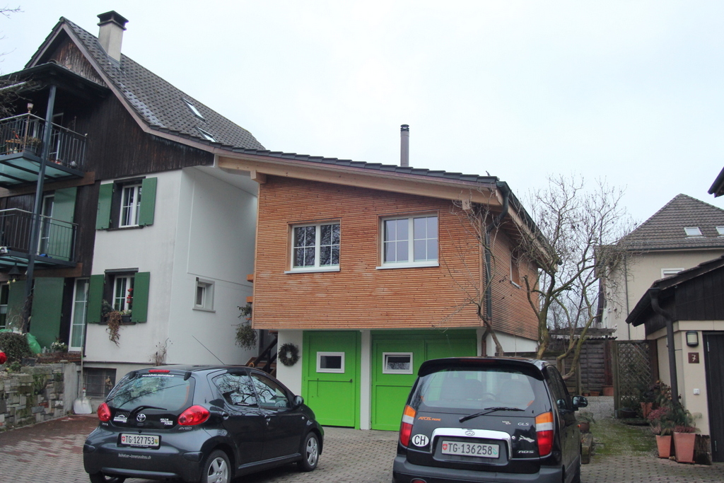 Garagenaufstockung, Einbau Büro