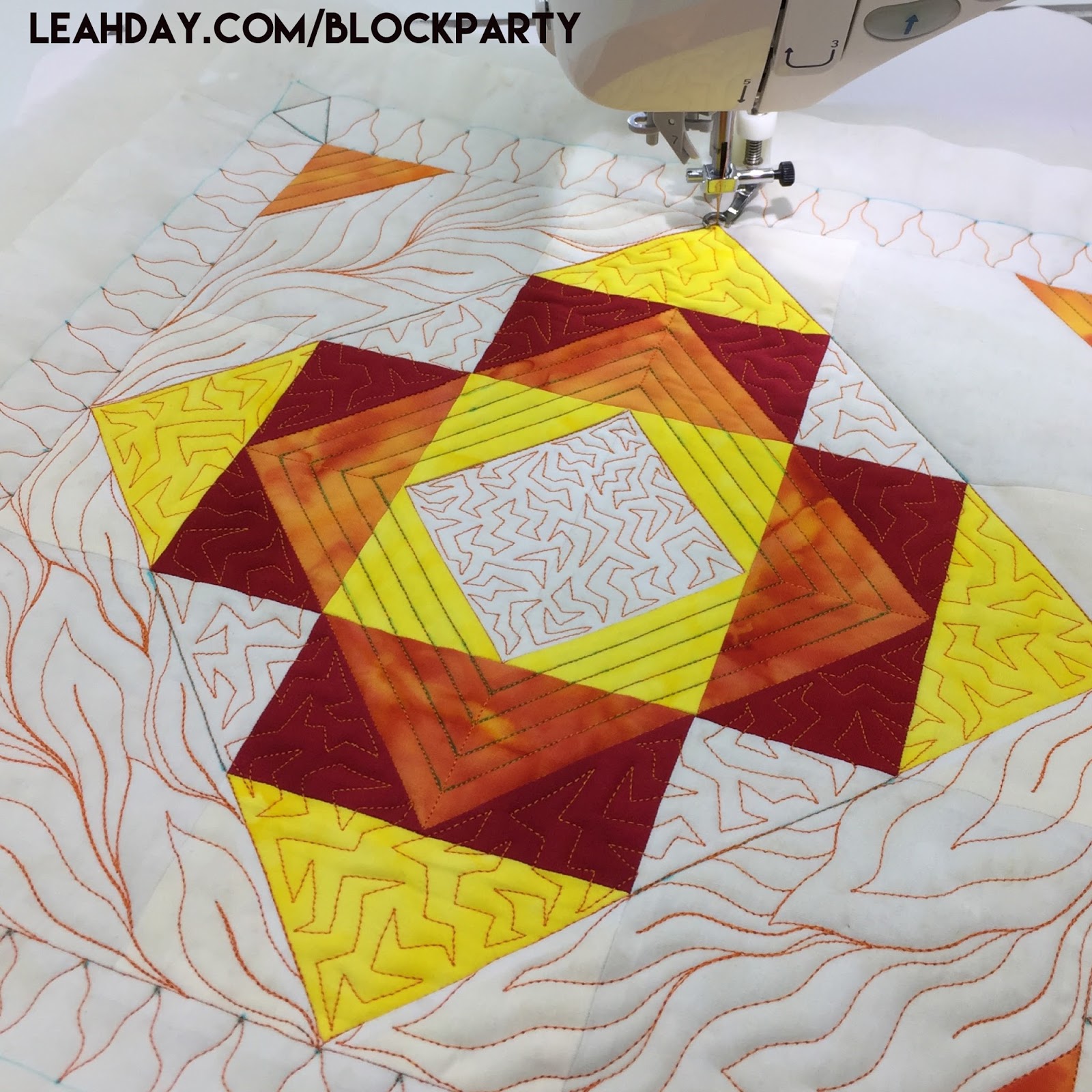 The Free Motion Quilting Project How to Quilt a Glitter Star Block