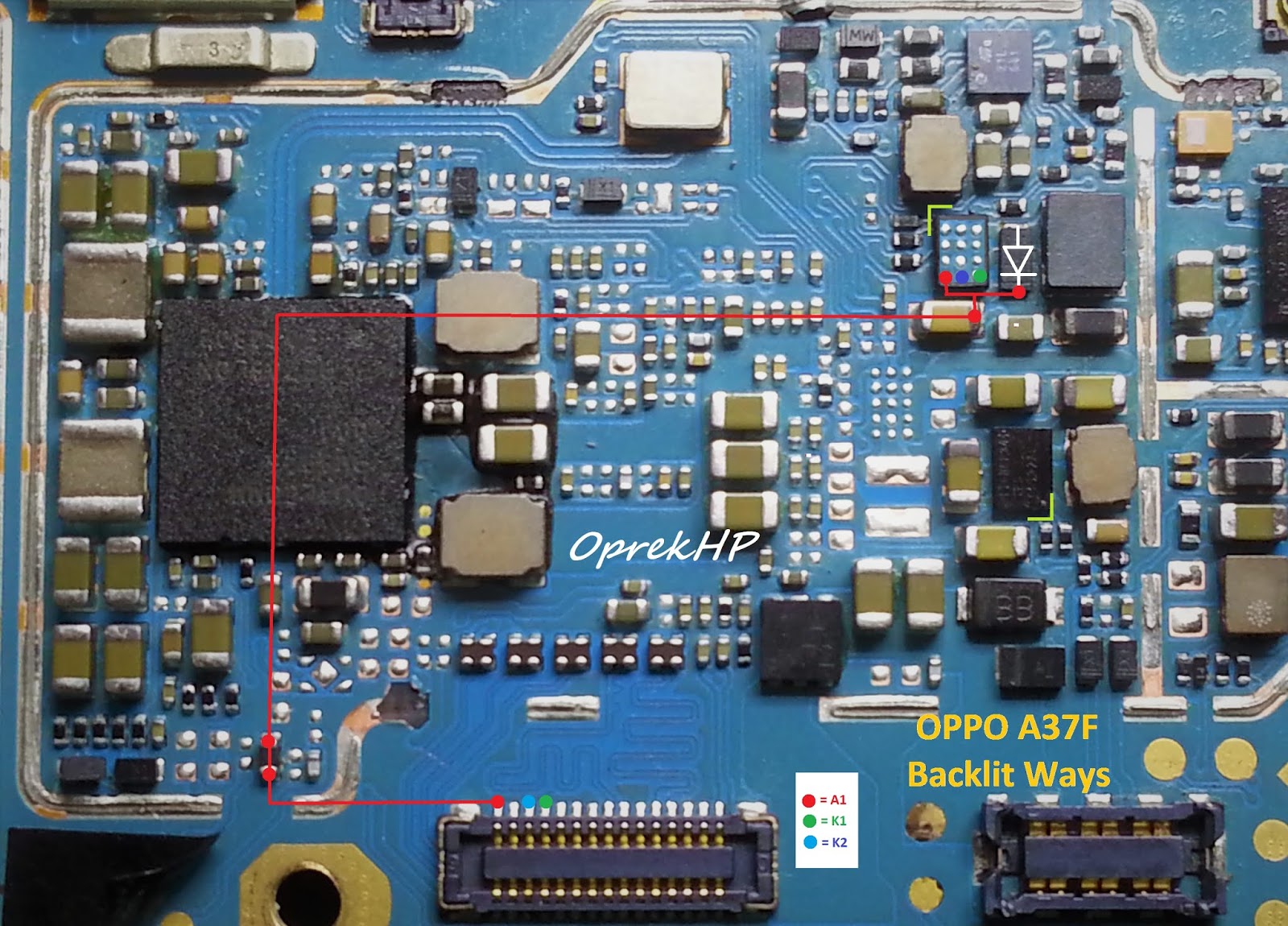 OPPO A37F Back Light Ways