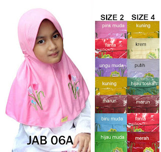 Jilbab Anak Delima Jab 06A size 2-4