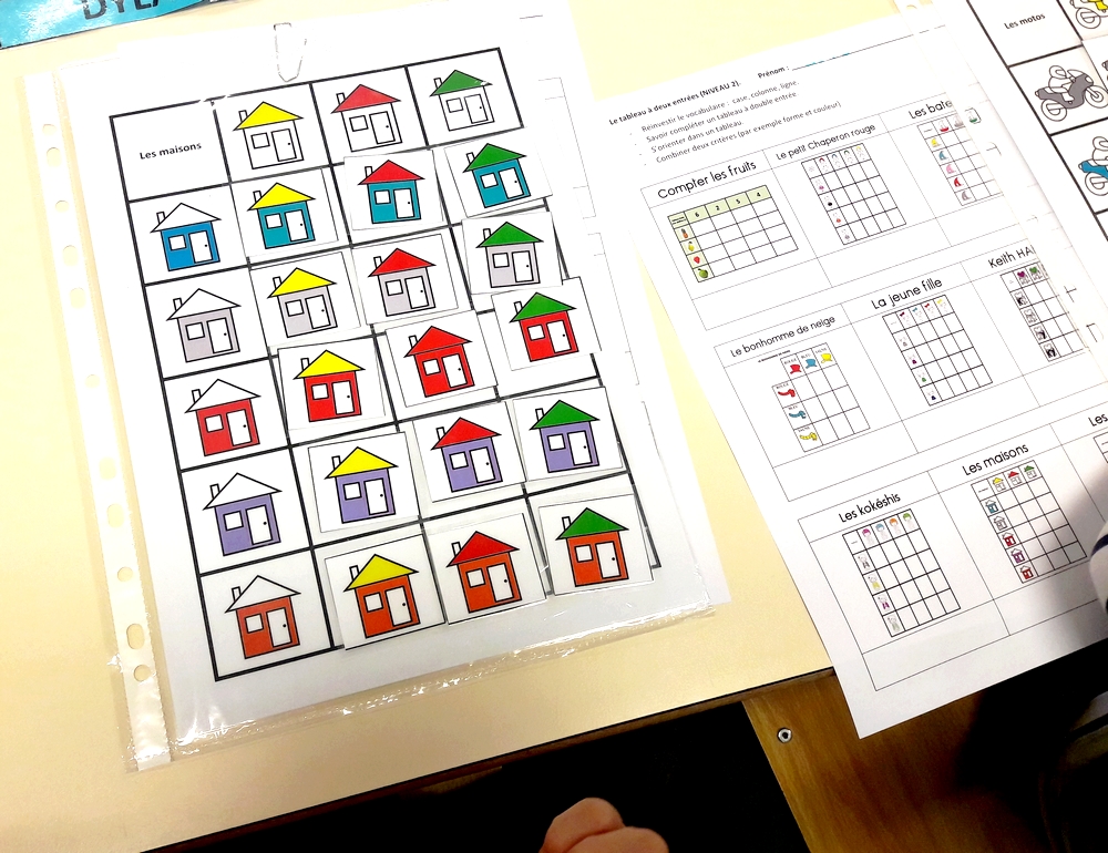 Le Journal de Chrys Tableau double entrée en maternelle (niveau 2)