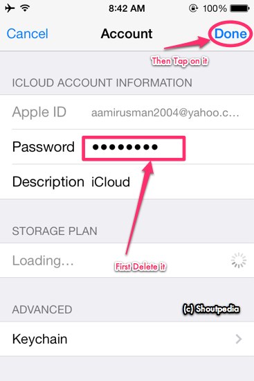 how do i find my email password on my iphone